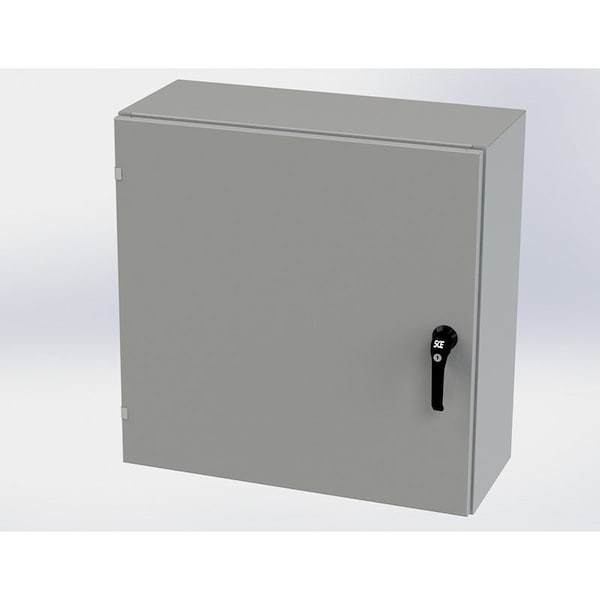 1/4 Turn Latch, 3 Point Latch with Padlock/Keylock Handle Electrical Enclosures, 30 in H, 12 in D